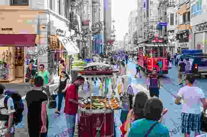 A Bustling Street Scene In Ottoman Istanbul, With Shops, Vendors, And Pedestrians. A Social History Of Ottoman Istanbul