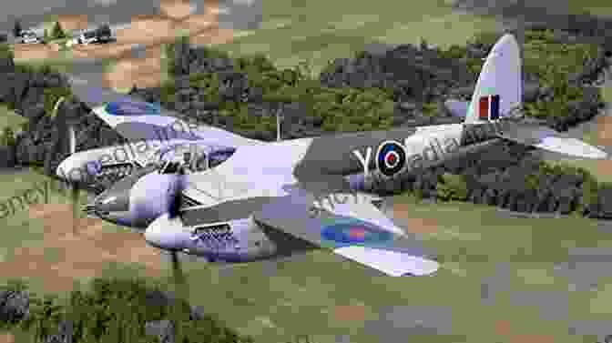 A De Havilland Mosquito Flying Over The English Countryside. Mosquito Missions: RAF And Commonwealth De Havilland Mosquitoes