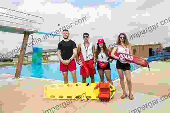 A Group Of Lifeguards Pose For A Photo, Smiling And Looking Out Over The Beach. Super Helpers: The Beach Lifeguards