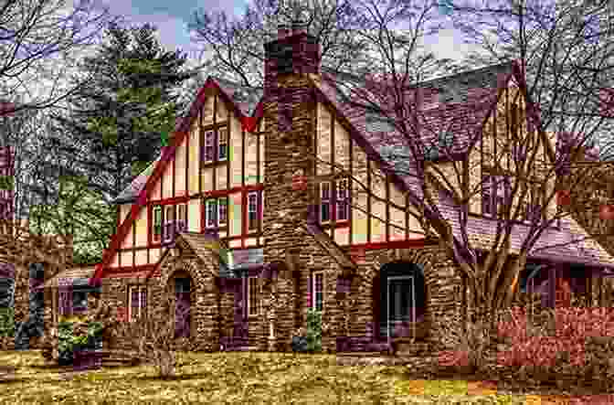 Charming View Of A Tudor House With A Half Timbered Facade, Gabled Roof, And Stone Chimneys, Surrounded By A Lush Garden. Arts Crafts House Styles (Britain S Living History)