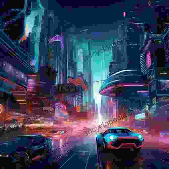 The Pilot City Book Cover, A Futuristic Cityscape With A Vibrant Sky And Flying Vehicles The Pilot S City Pat Clor